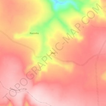 Mapa topográfico Vítor, altitud, relieve