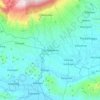 Mapa topográfico Purwokerto, altitud, relieve