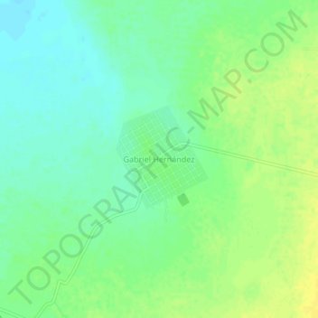 Mapa topográfico Gabriel Hernández, altitud, relieve