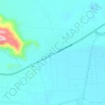 Mapa topográfico العريسة, altitud, relieve