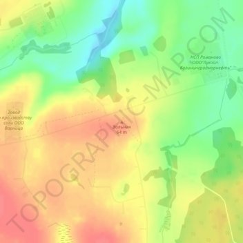 Mapa topográfico Eschenberg, altitud, relieve