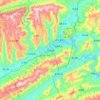 Mapa topográfico Kaizhou, altitud, relieve