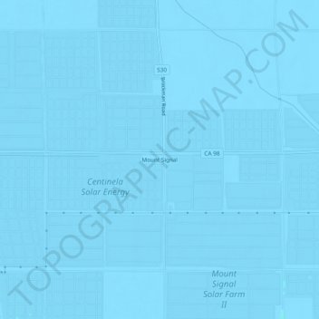 Mapa topográfico Mount Signal, altitud, relieve