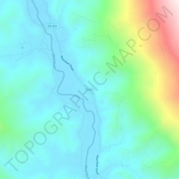 Mapa topográfico Ruth, altitud, relieve