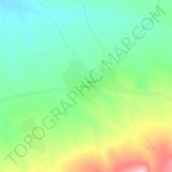 Mapa topográfico Adadi, altitud, relieve