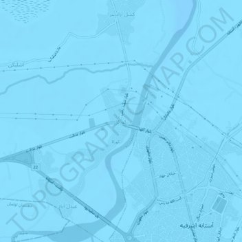 Mapa topográfico کورکا, altitud, relieve