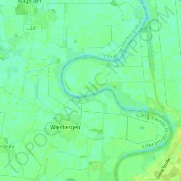 Mapa topográfico Lohof, altitud, relieve