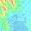 Mapa topográfico Fairfield, altitud, relieve