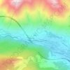 Mapa topográfico Dalley, altitud, relieve