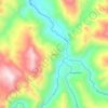 Mapa topográfico Catac, altitud, relieve