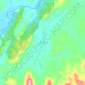 Mapa topográfico Loktanah, altitud, relieve