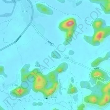 Mapa topográfico Humpback Mountain, altitud, relieve