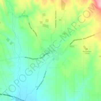 Mapa topográfico Nea Silata, altitud, relieve