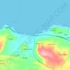 Mapa topográfico Paciran, altitud, relieve