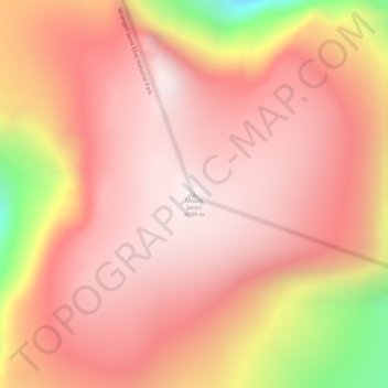 Mapa topográfico Mount Jarvis, altitud, relieve