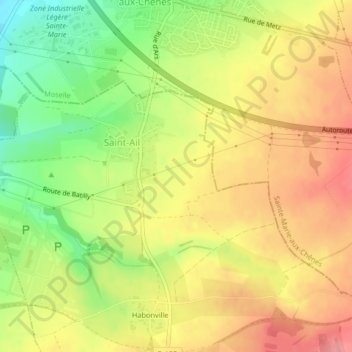 Mapa topográfico Grande Fin, altitud, relieve