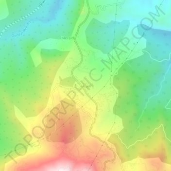 Mapa topográfico El Gheriana, altitud, relieve