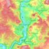 Mapa topográfico Bad Kissingen, altitud, relieve