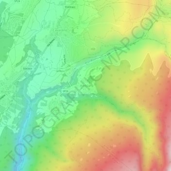 Mapa topográfico Amblar, altitud, relieve