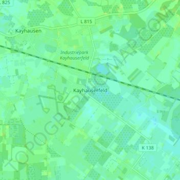 Mapa topográfico Kayhauserfeld, altitud, relieve