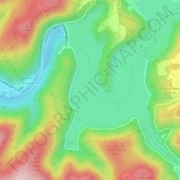 Mapa topográfico Preßwitz, altitud, relieve