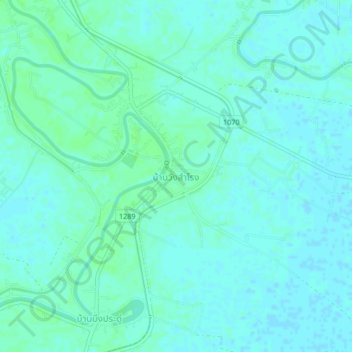 Mapa topográfico Ban Wang Sam Rong, altitud, relieve