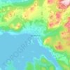 Mapa topográfico Jørpeland, altitud, relieve