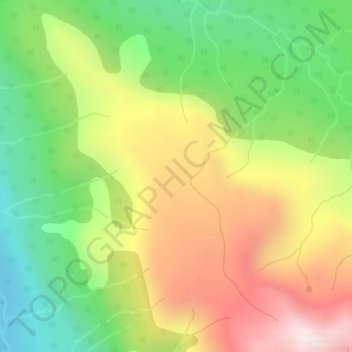 Mapa topográfico Rainbow Range, altitud, relieve