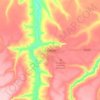 Mapa topográfico Saurimo, altitud, relieve