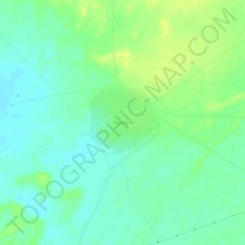 Mapa topográfico Hadan, altitud, relieve