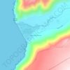 Mapa topográfico Caleta Camarones, altitud, relieve