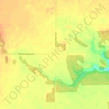 Mapa topográfico Bear Canyon, altitud, relieve