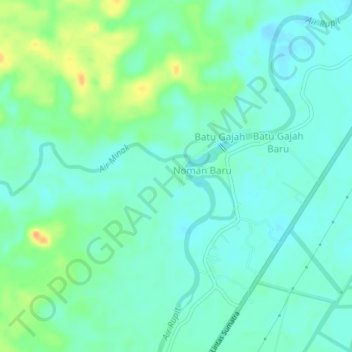 Mapa topográfico Noman, altitud, relieve