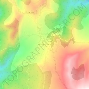 Mapa topográfico Ouled Askeur, altitud, relieve