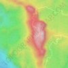 Mapa topográfico Satpura Range, altitud, relieve