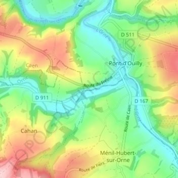 Mapa topográfico Le Caprice, altitud, relieve