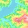 Mapa topográfico Kusiówka, altitud, relieve