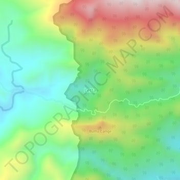 Mapa topográfico Letta, altitud, relieve