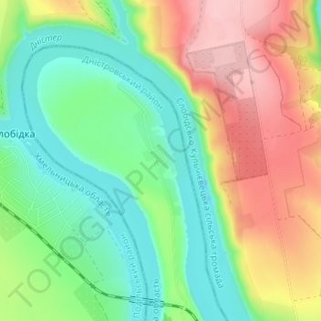 Mapa topográfico Макарівка, altitud, relieve