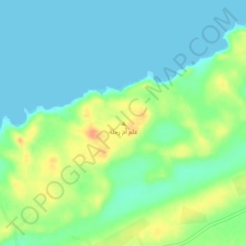 Mapa topográfico Alam Umm Rahla, altitud, relieve