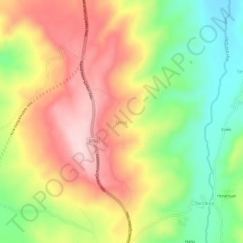 Mapa topográfico Ümit, altitud, relieve