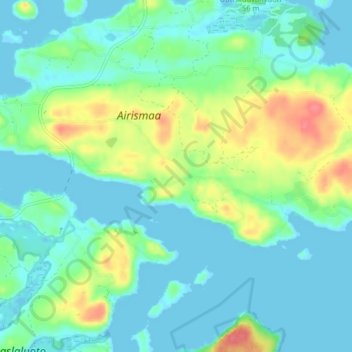 Mapa topográfico Ojainen, altitud, relieve