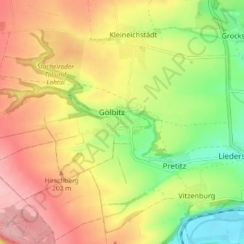 Mapa topográfico Weißenschirmbach, altitud, relieve