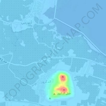 Mapa topográfico Cleopatra's bath, altitud, relieve