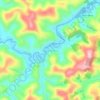 Mapa topográfico Nova Alegria, altitud, relieve