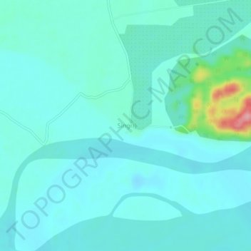 Mapa topográfico Singri, altitud, relieve