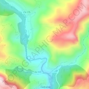 Mapa topográfico La Cambreta, altitud, relieve