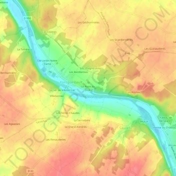 Mapa topográfico Le Point du Jour, altitud, relieve