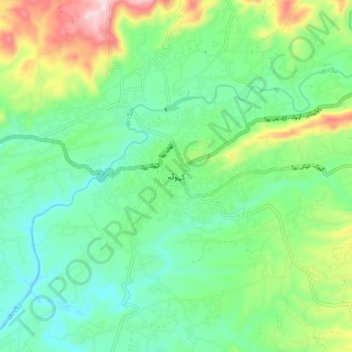 Mapa topográfico Kahuta, altitud, relieve