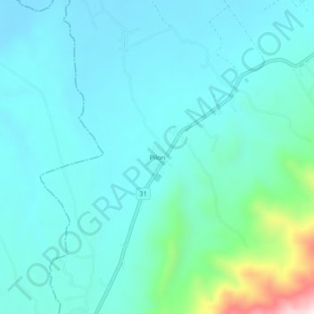 Mapa topográfico Pilon, altitud, relieve